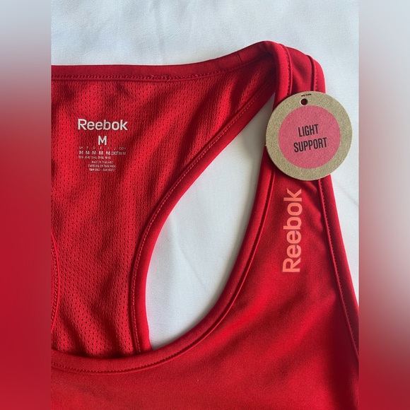 NWT Reebok Workout Bra - Size M Red/Coral - Picture 6 of 10